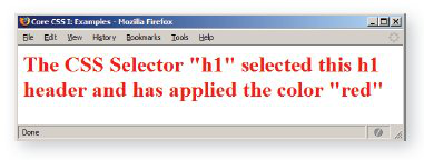 Using the h1 selector